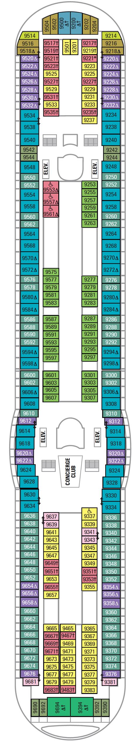 Voyager Of The Seas deck 4 plan .